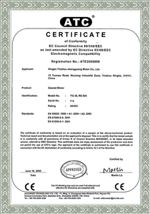 Motor CE certification